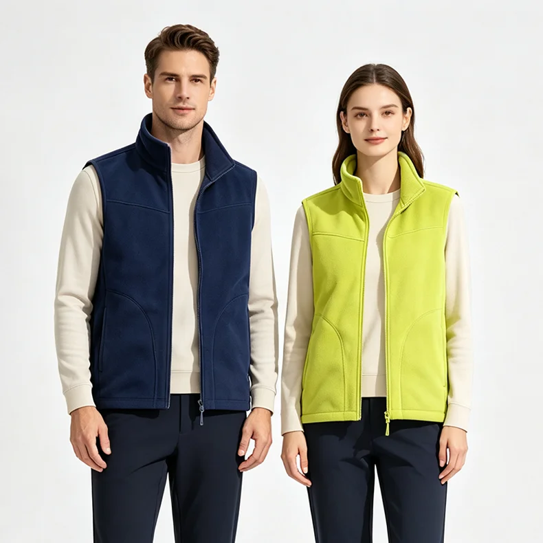 EUMERGX Unisex Thermofleece Gefütterte Weste Leichte Ärmellose Jacke Winter-Layering für Outdoor-Wanderungen Camping Täglichen Gebrauch – Detail 16