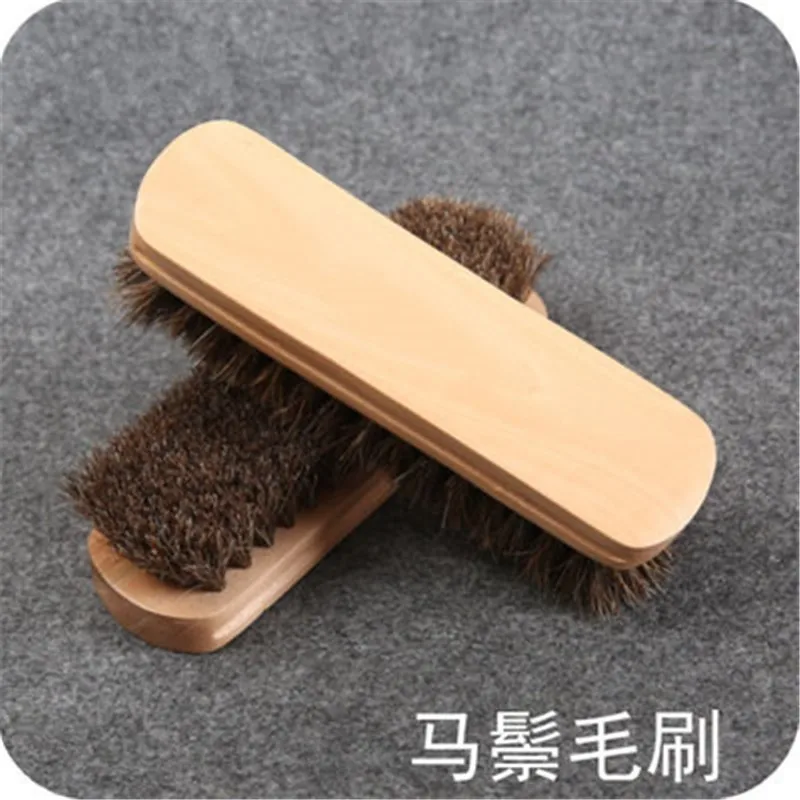 

100% Genuine Horsehair Leather Bristles Car Detailing Polishing Buffing Brush Solid Wood Car Cleaning Brush car wash brush