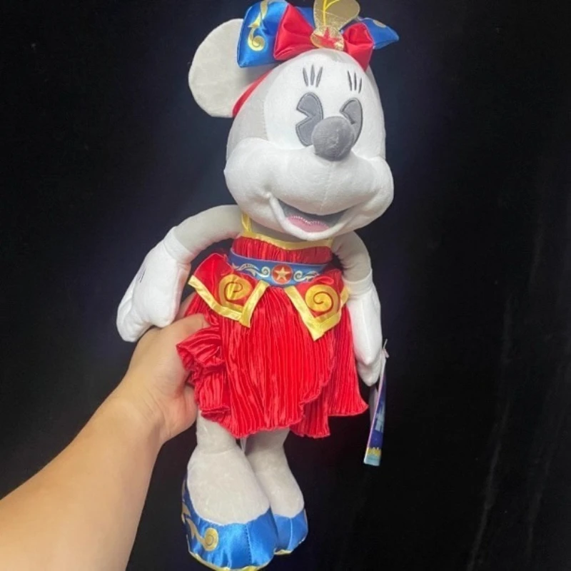 

42cm High Quality Couple Style Minnie Mouse Red Dress Short Plush Toy Pillow Doll Children's Birthday Christmas Gift