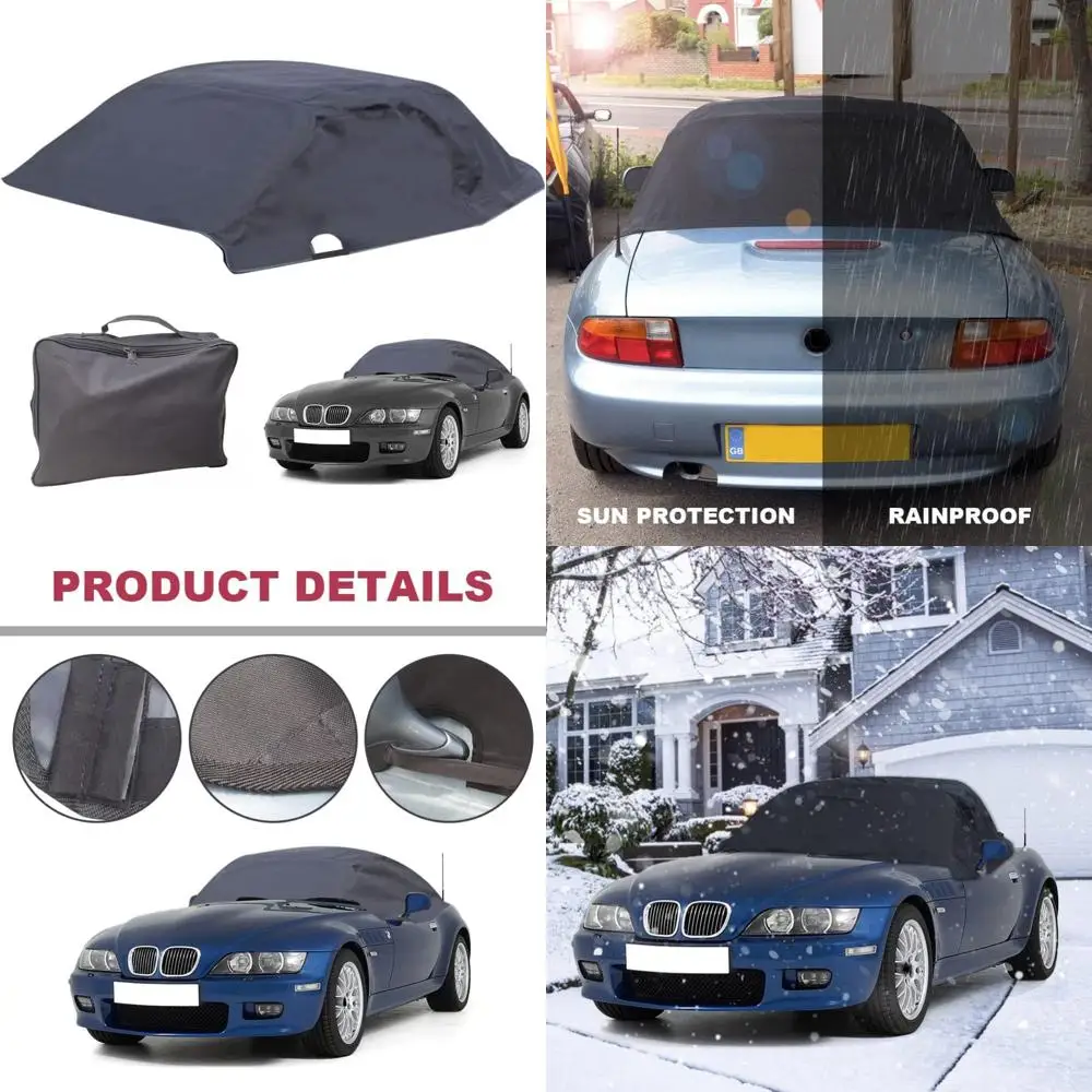 

Custom Soft Top Half Cover for Cars - Protective Roof Cover Compatible with Convertible Vehicles