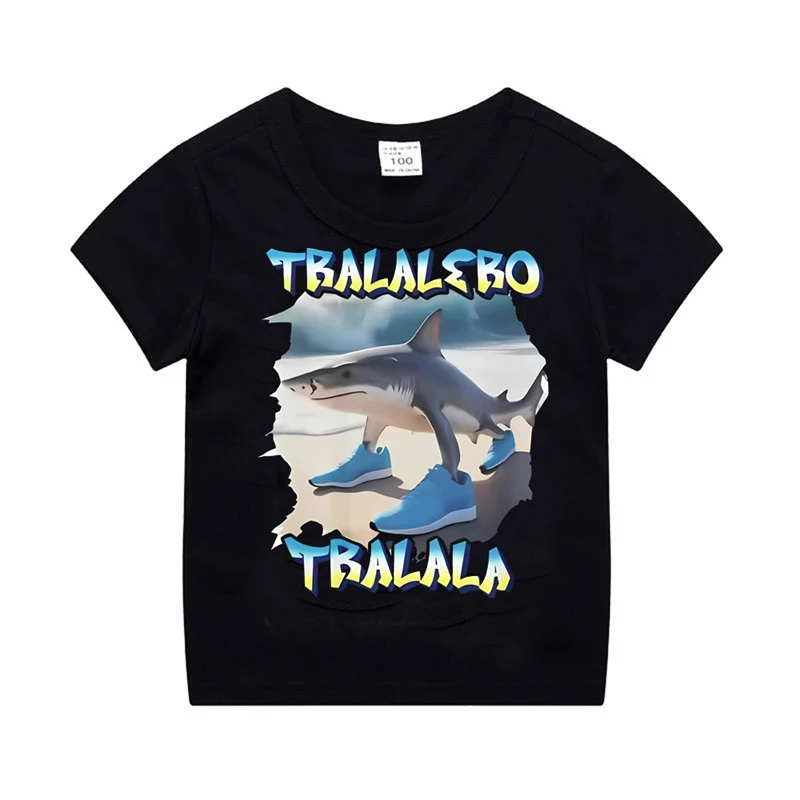 Italian Brainrot Animals Mens T-shirt Cappuccino Assassino Short Sleeve Tops For Kids Funny Meme Cute Tees Summer Clothing