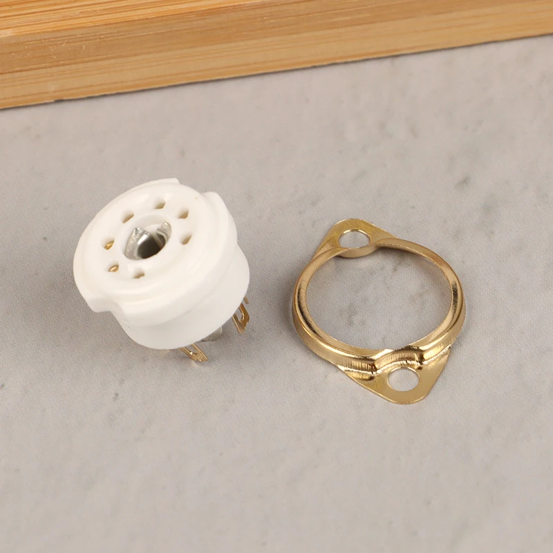 2 PCS 7pin B7G Ceramic Vacuum Tube Socket Valve Base For 6Z4/EAA91/EC92, Etc. Vintage Audio Amplifier DIY Chassis Mount