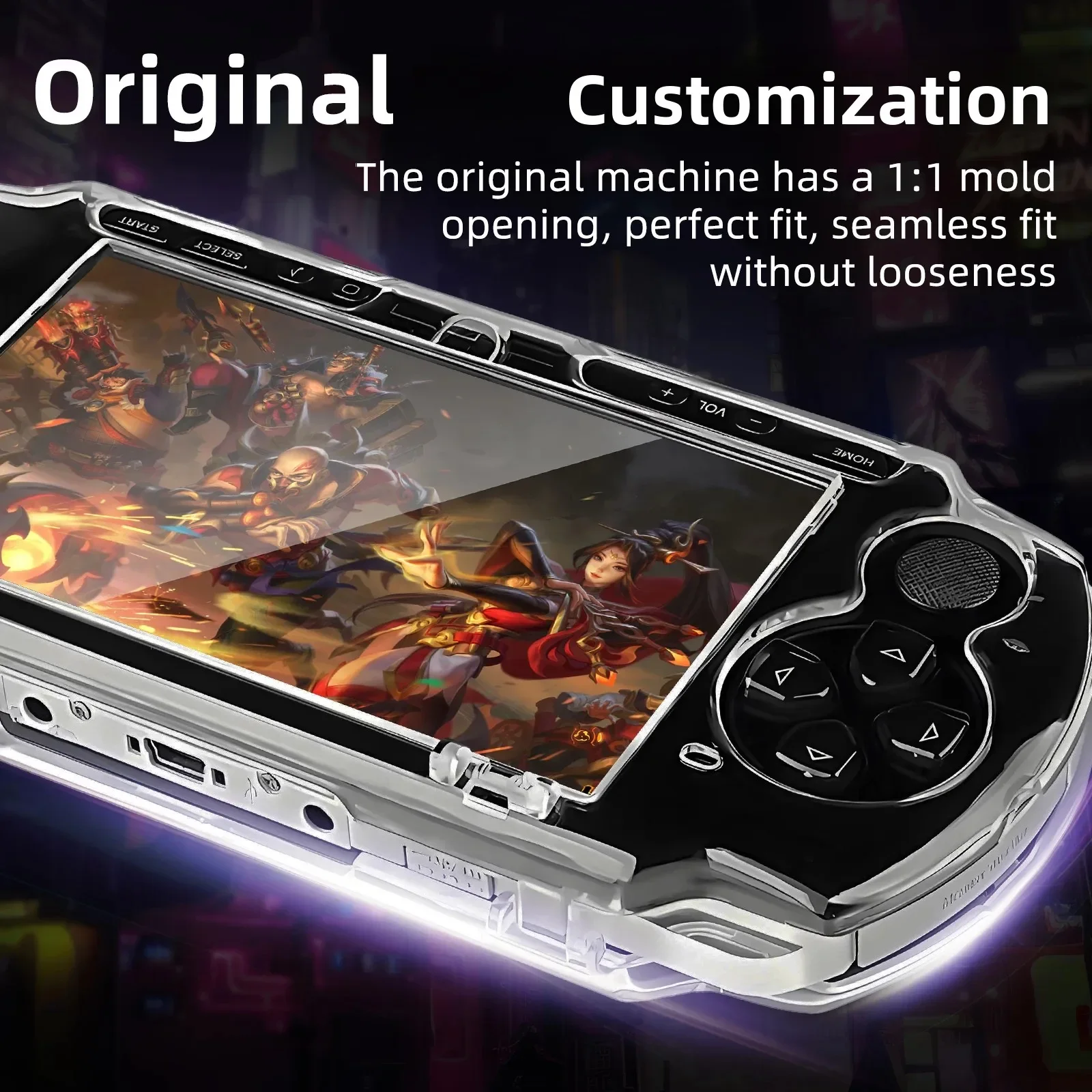 Clear Case voor Sony PSP 2000 3000 Transparante PC Harde Beschermende Shell Cover PSP 2000 3000 Met Schermbescherming Accessoires