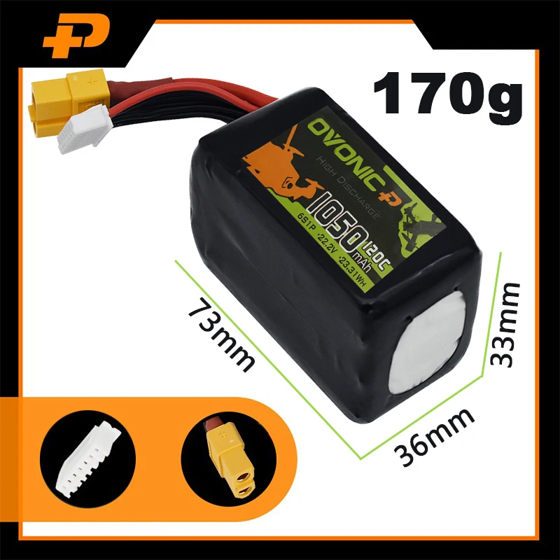 22.2V bateria Lipo 1050mAh 120C dla RC FPV samolot Quadcopter części dron helikopter z wtyczką XT60 6S akumulator