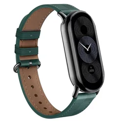 Leather Bracelet for Xiaomi Mi Band 9 8 Strap 8 NFC Accessories Sport Nylon SmartWatch Wristband belt correa Mi Band 8 9 strap