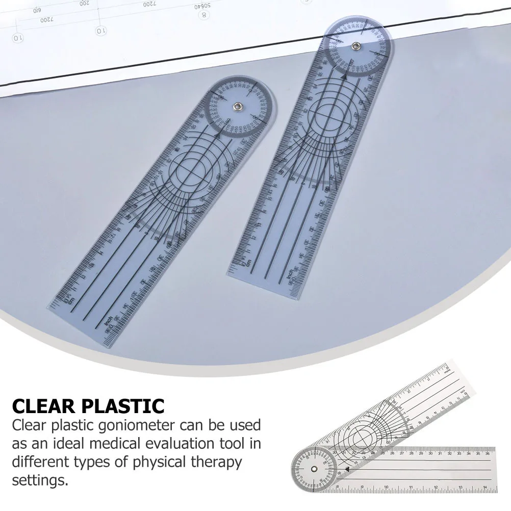 

Plastic Angle Protractor 360 Degree Rotary Goniometer for Medical Joint Mobility Testing Physical Therapy Evaluation