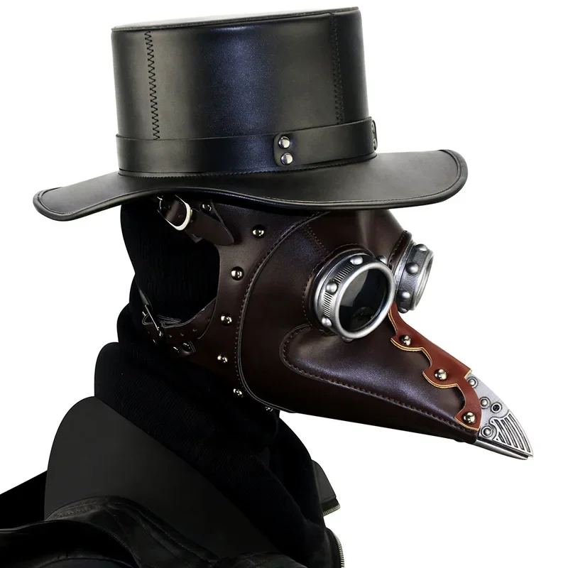 Cosplay de Halloween, punk europeu, médico da praga, chapéu mágico neutro, cartola de cavalheiro, adereços de bola feminina @ 0Z *