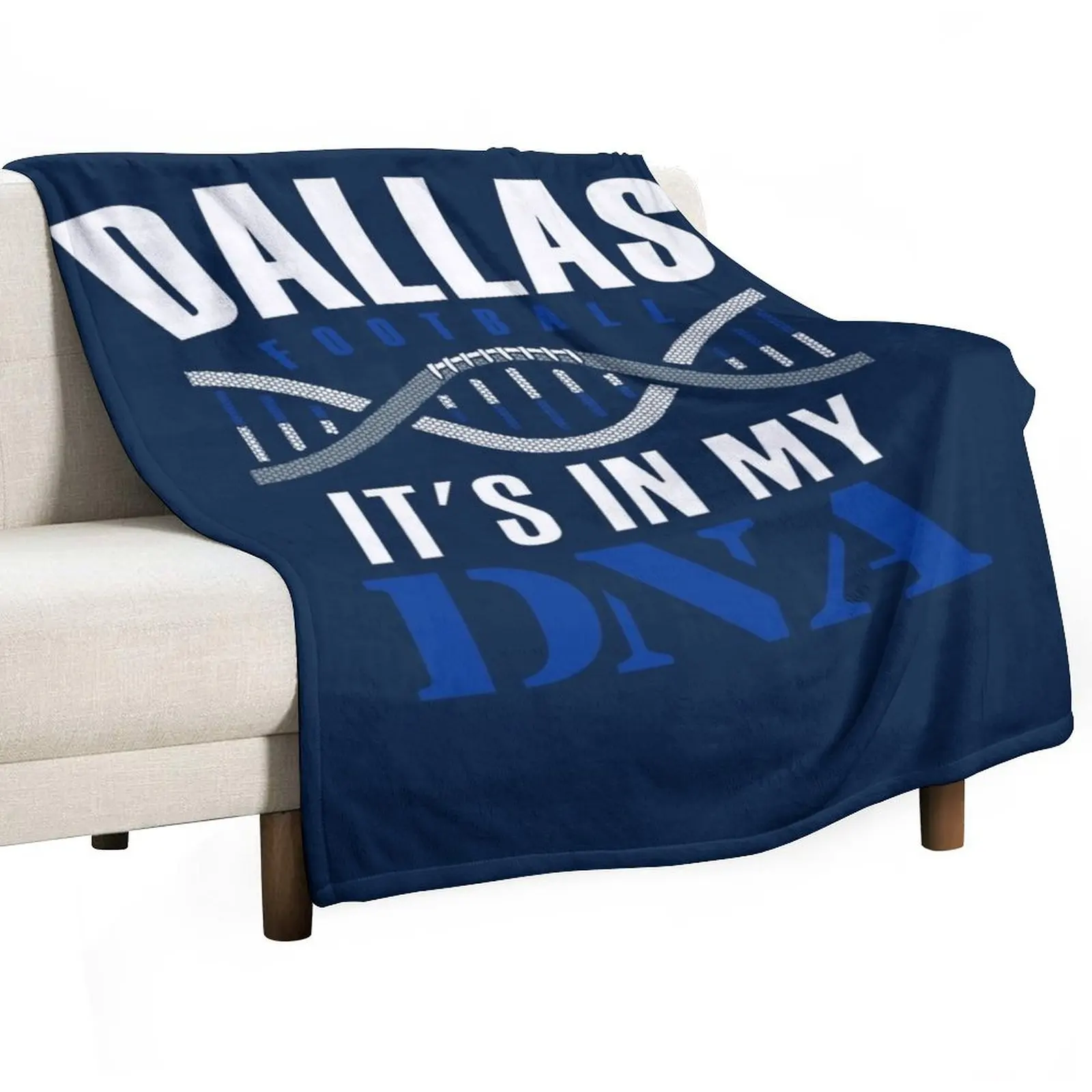 

Dallas Football Fan - It's In My DNA Throw Blanket Multi-Purpose Flannels Plush Decorative Beds Blankets