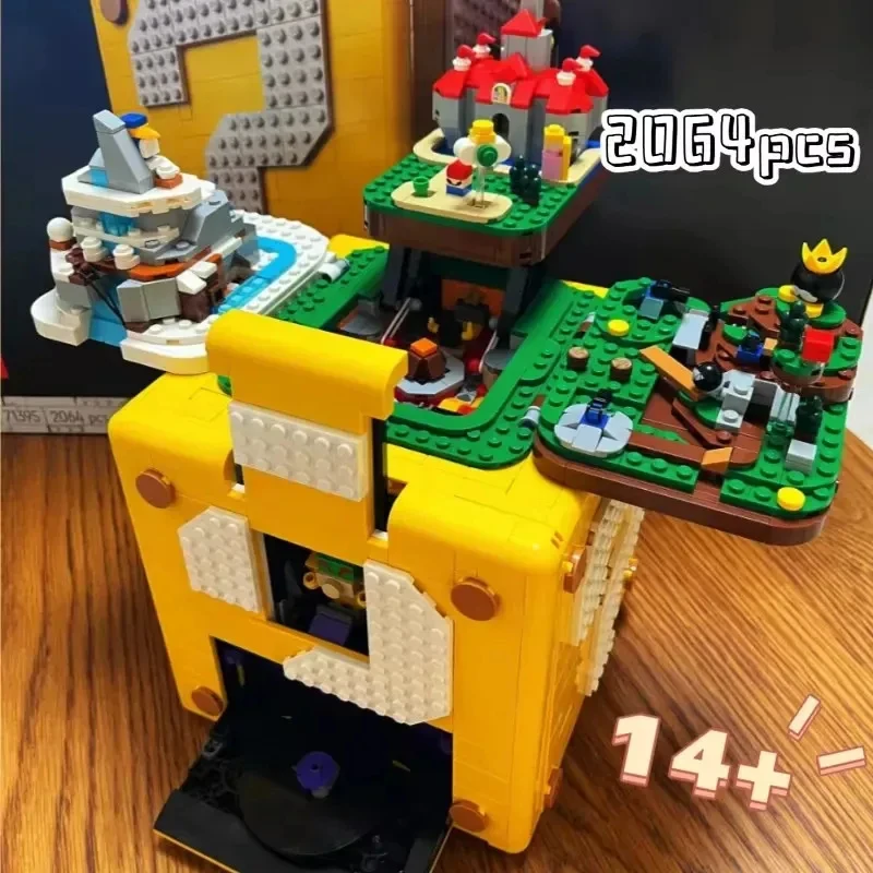 

Super Mario 64 Question Mark Block Building Brick Game Prop Model Kit Toy For Children Gift