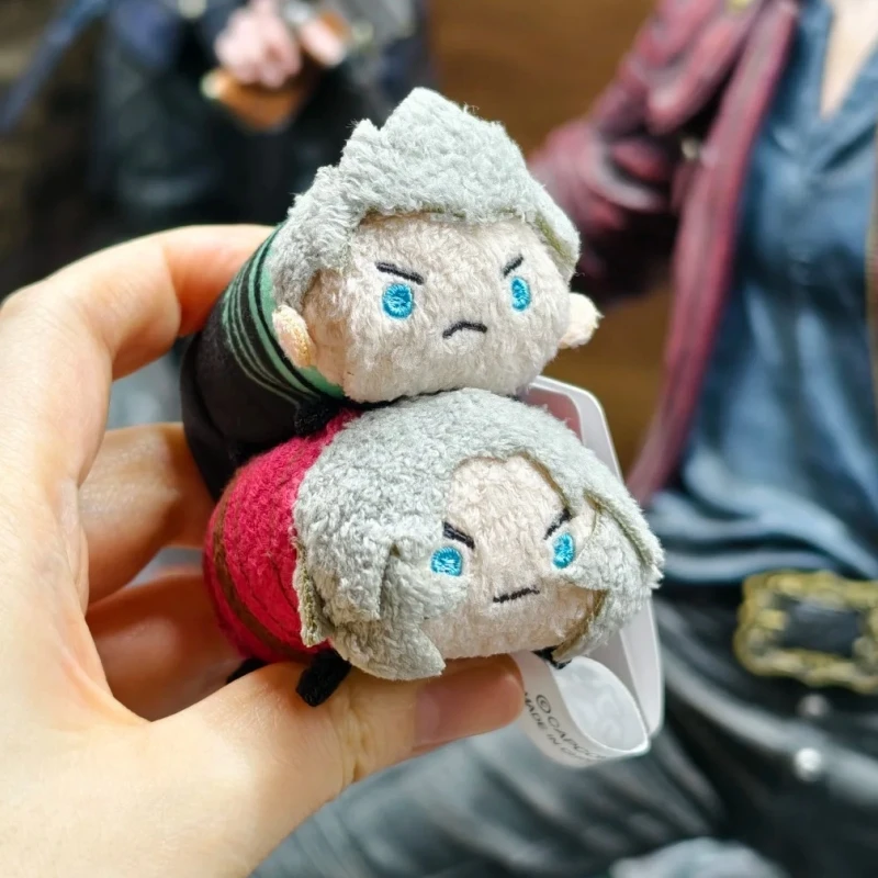 

In Stock Game Vergil Nero Dante Cute Papa Series Cosplay Mini Soft Body Stuffed Pillow Figures Cute Keychain Toys Pendant Gift