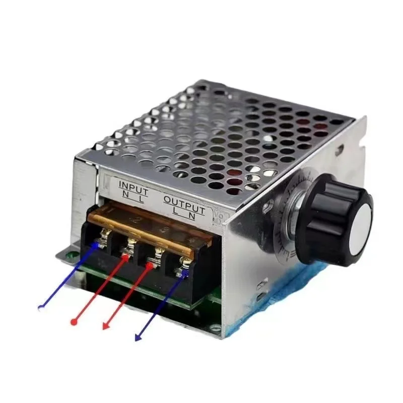 AC voltage regulator 220V motor speed controller PWM control SCR 4000W dimmers rectifier With switch