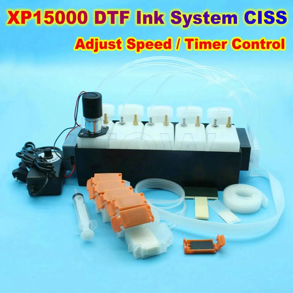 Imagem -02 - Kit de Tanque de Impressora para Sistema de Tinta Xp15000 Dtf Ciss para Epson Xp15000 Xp15000 Tanque de Tinta Branca Agitador Temporizador Sistema de Tinta Contínua