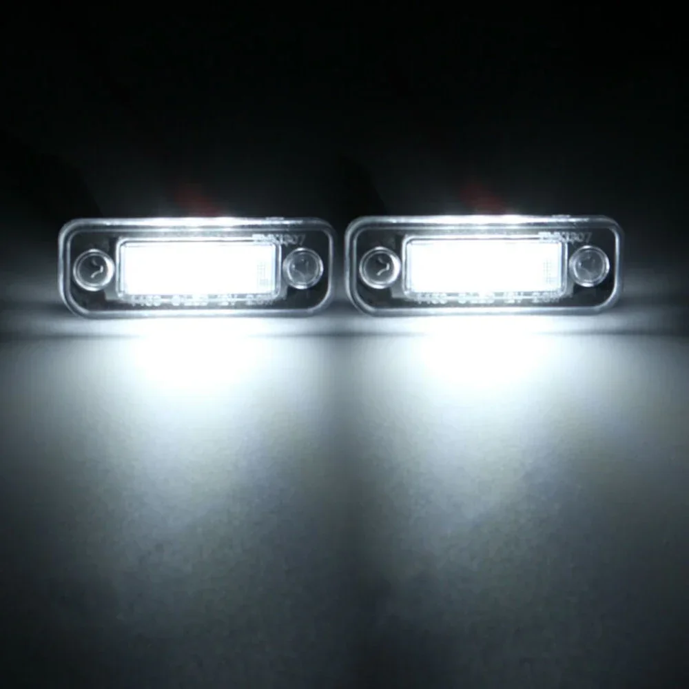 2pcs Car LED Light License Plate Light 12V For Mercedes-Benz C/E Class CLS SLK W203 5D W211 W219 R171 Replacement Plug And Play