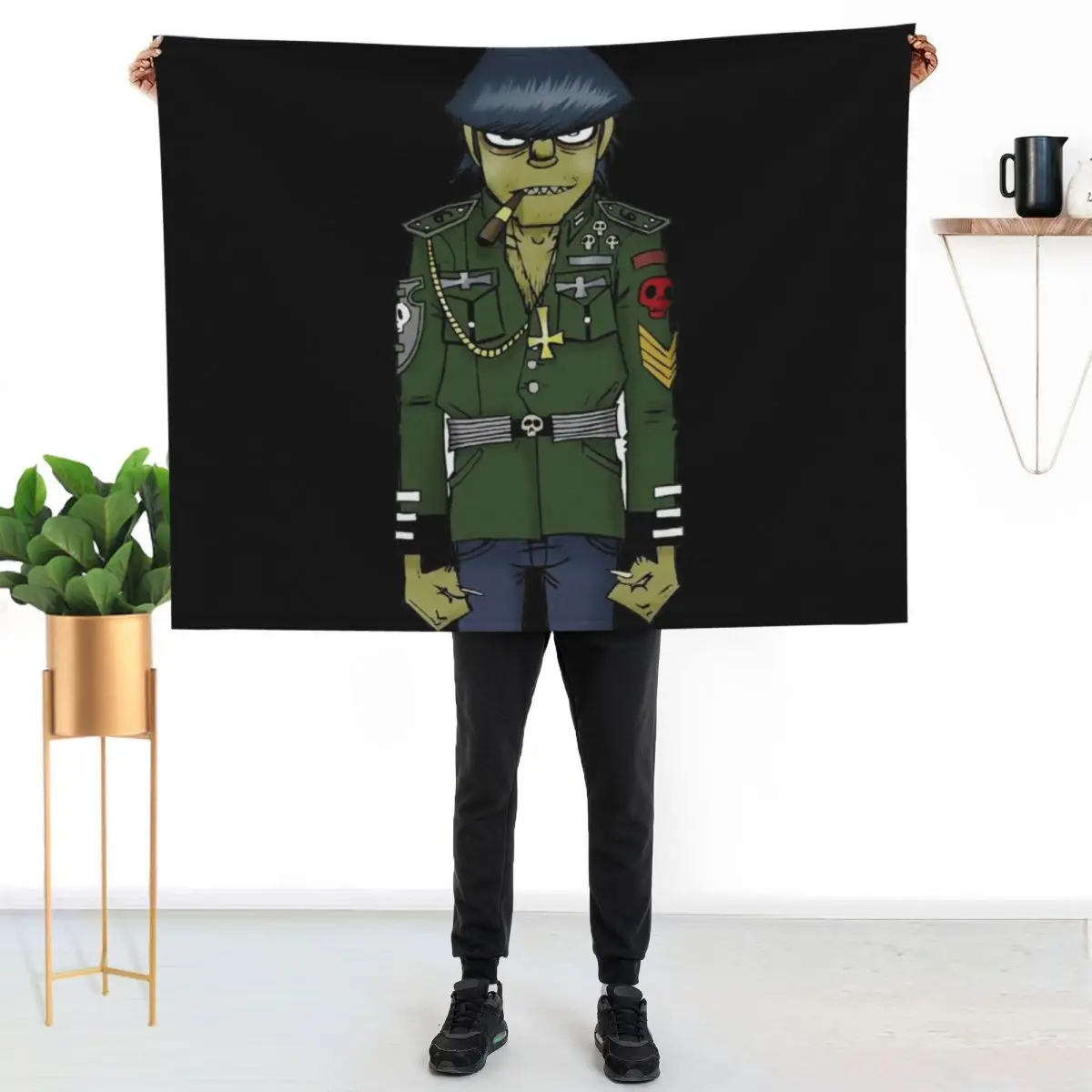 

Gorillaz Cartoon music Throw Blanket Ultra Plush Cozy Blanket for Napping Sleeping