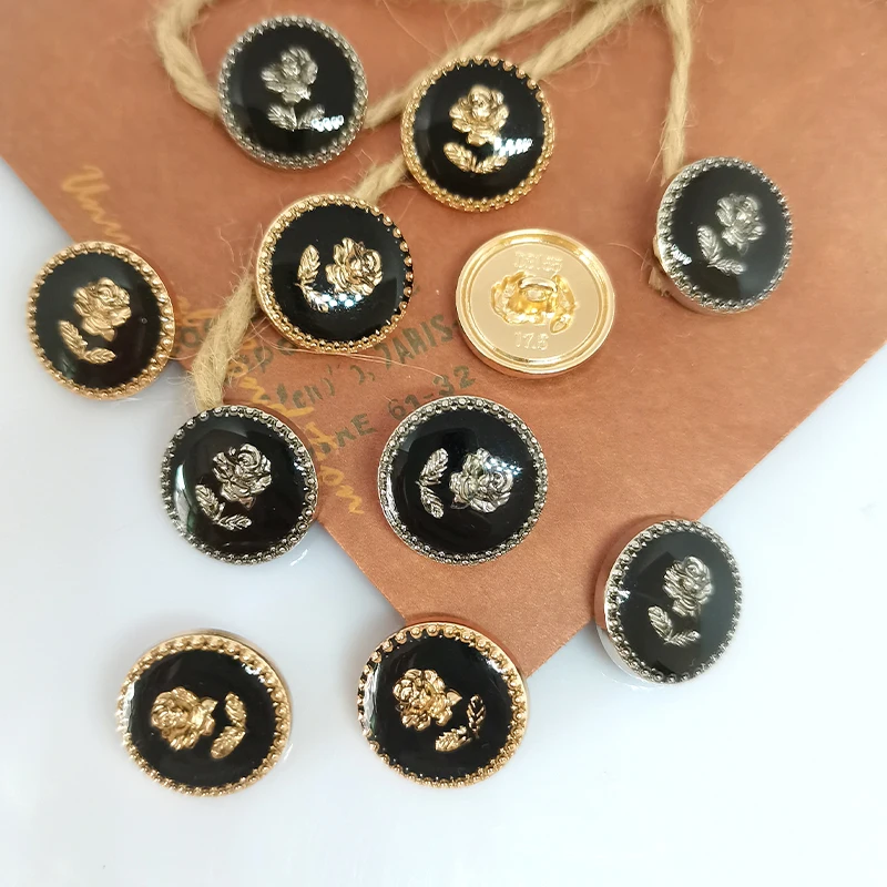 17.5/ 20/23MM Vintage Metal Round Flower Buttons Of Clothing Wholesale Fashion Decor High Quality Sewing Accessories Needlework