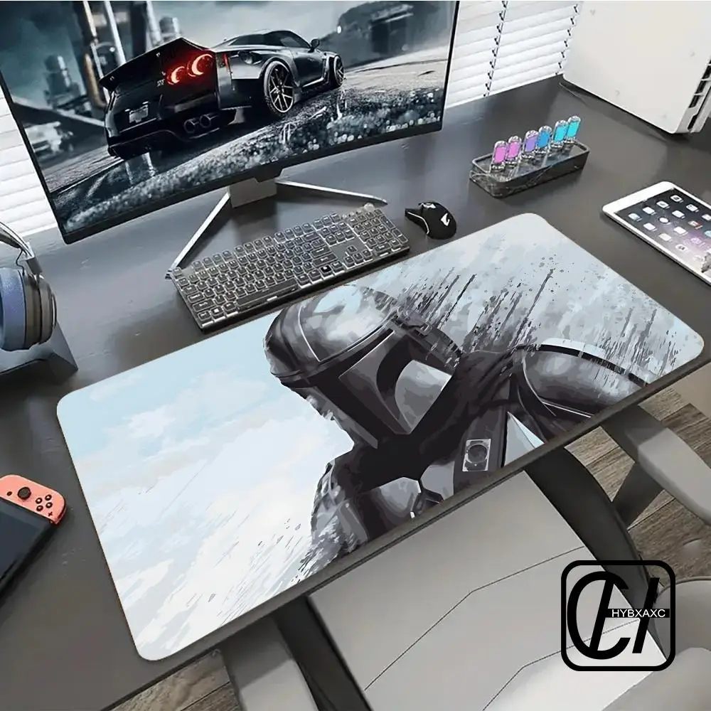 Gaming Mouse Pad Computer Desk Mat Table Keyboard Pad S-star W-wars T-the M-mandalorian Laptop Rubber Non-slip Back Mousepad