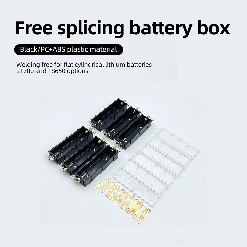 DIY-Batteriehalter für 18650 21700, Verbindbare Box, Tragbarer Energiespeicher, Ohne Schweißen, Zapfenverbindungen – Detail 12