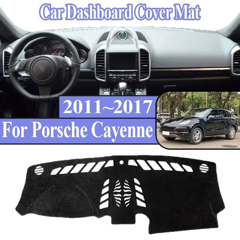

For Porsche Cayenne 958 2011~2016 2017 GTS Turbo S Car Dashboard Dashmat Anti-Slip Center Console Dash Mat Cover Mat Accessories