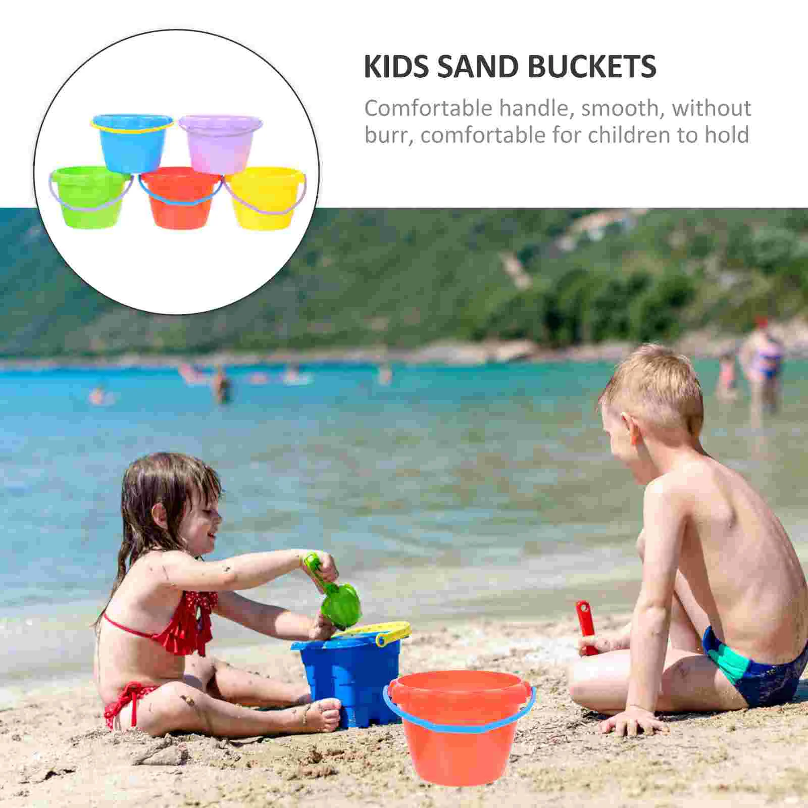 5 Pcs Toy Beach Bucket Sandbox Portable Buckets Toys Small Children Outdoor Plastic Toddler Holders Kids