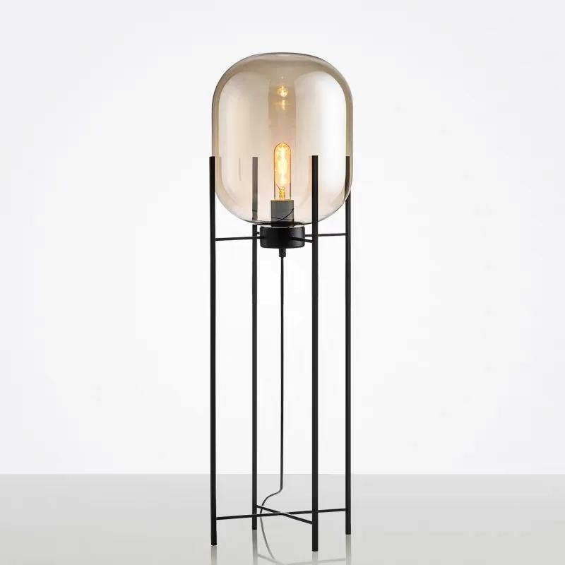 LED glass floor lamp Modern home decoration Bedroom living room floor lamp