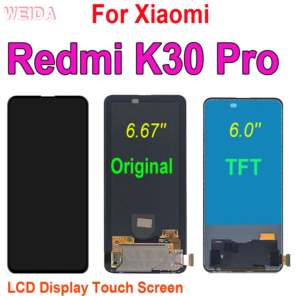 

6.67'' Original LCD For Xiaomi Redmi K30 Pro LCD Display Touch Screen Digitizer Assembly For Xiaomi Poco F2 Pro LCD M2004J11G