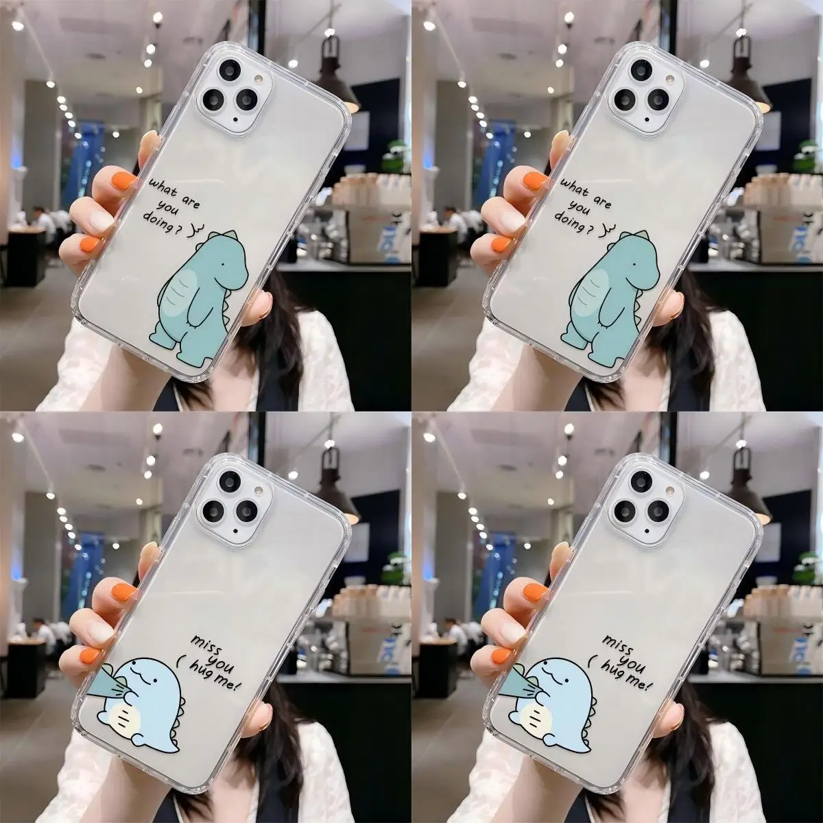 HOT Cute Dinosaur Miss You Phone Case For Samsung Galaxy A27 A37 A57 A17 A36 A26 A56 A55 A35 A25 A15 A54 A24 A14 A06 A05 4G 5G