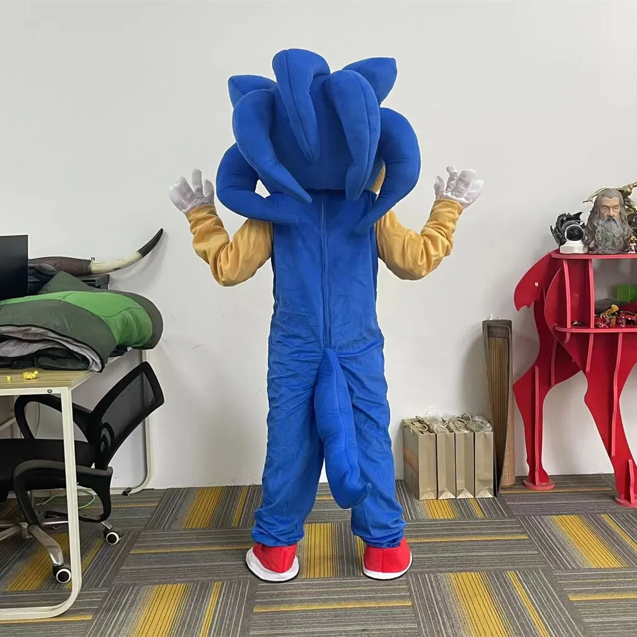 Cosplay Sonics kostium maskotka ceremonia reklamowa przebranie imprezę karnawał zwierząt na scenie anmie pokazuje niespodziankę