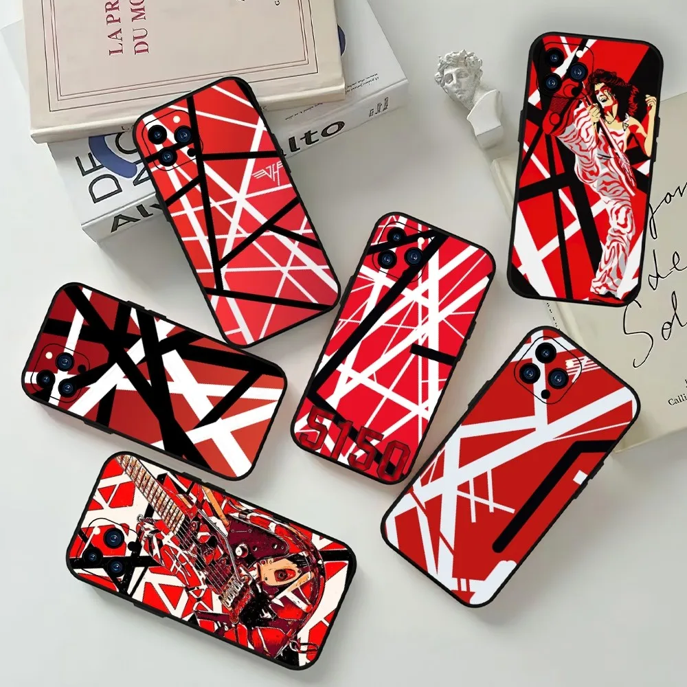 Eddie Van Halen Singer Phone Case For iPhone Mini 11 12 13 14 15 Pro XS Max X Plus SE XR Black Soft Shell