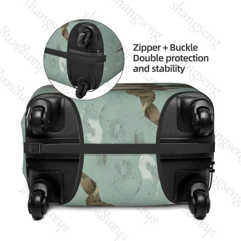 Vintage Rose Victorian Angel Travel suitcase protective case suitcase cover elastic protection, washable Luggage cover, 18-32 in