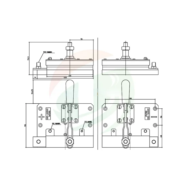 10025-300 300A Battery Terminals Cable Connectors Clamp for Lithium Pouch Cell Testing