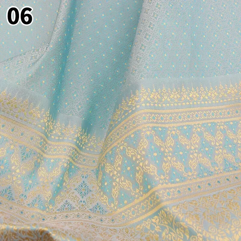 New Embossed Jacquard Fabric Dai Ethnic Thai Clothes Material Printed Dress Straight Skirt Cloth DIY Sewing Craft Supplies