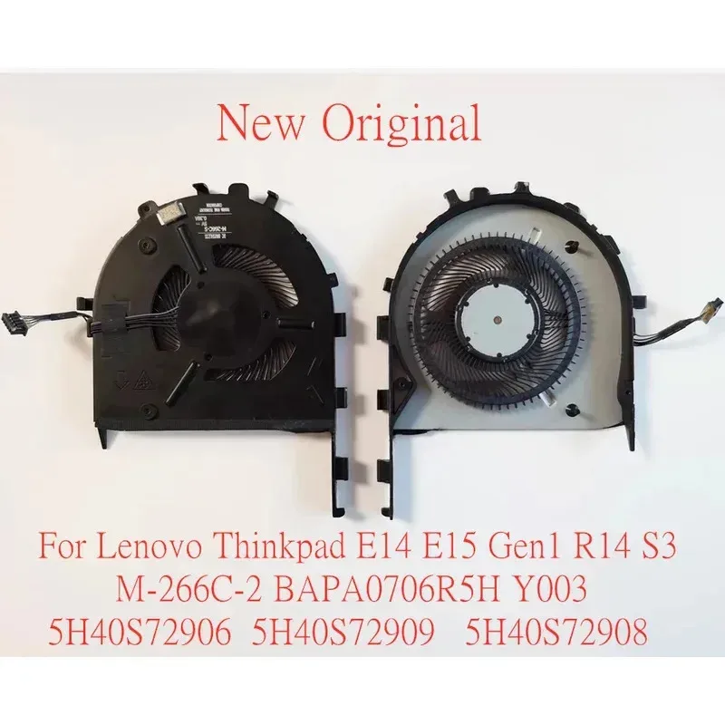 

NewOriginal LaptopCooling Fan FOr Lenovo Thinkpad E14 E15 Gen1 R14 S3 M-266C-2 BAPA0706R5H Y003 5H40S72906 5H40S72909 5H40S72908