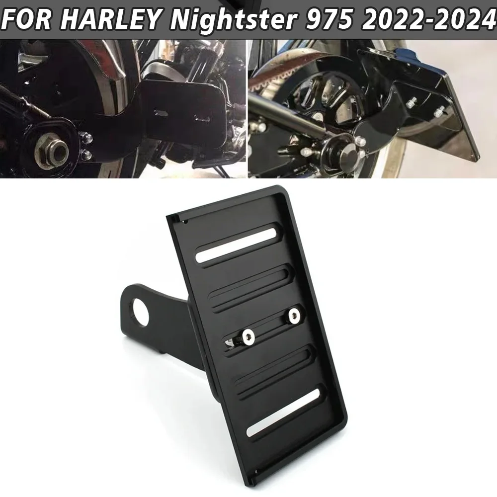 

RH975 Motorcycle Side Mounting License Plate Holder Bracket Support Frame Accessory For Harley Nightster 975 2022 2023 2024