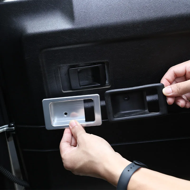 For Land Rover Defender 90 110 2004-18 Aluminum alloy Car Door Inner Door Bowl Decoration Accessories Retrofit Replacement Parts
