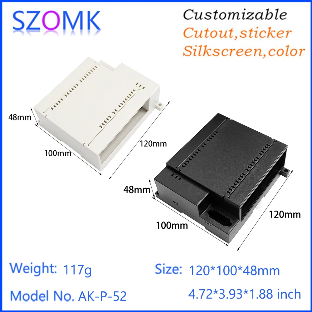 120*100*48mm Plc Din-Rail Outlet Box Project Control Box Plastic Isolation Barrier Module Electrical Enclosure view 5