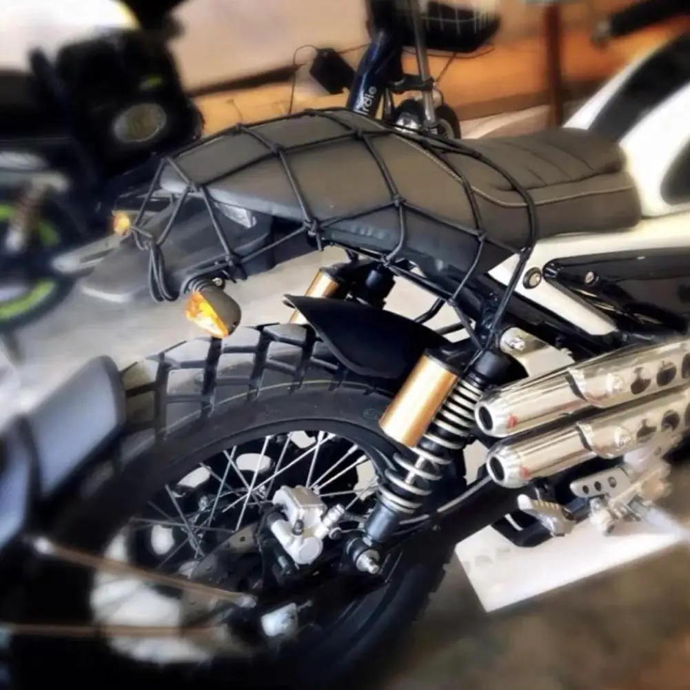 دراجة نارية الأمتعة صافي سكوتر دراجة رباعية (ATV) خزان الوقود الأمتعة شبكة ويب بنجي أسود دراجة نارية خزان سيارة التصميم #3