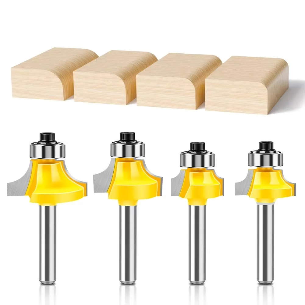 

1PC 6MM Shank Milling Cutter Wood Carving Corner Round Over Router Bit with BearingMilling Cutter Wood Woodwork Tungsten Carbide