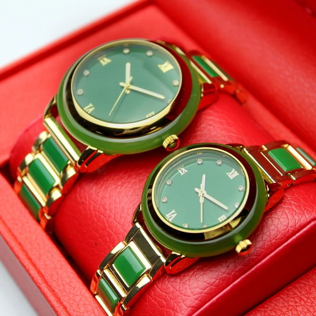 新作入荷-カップル向け-メンズ-レディース-ジェイドストーン-クォーツ腕時計-レディースファッション-ジェムストーン-ダイヤモンド時計-ヴィンテージ-ダイヤモンド腕時計-メンズ用