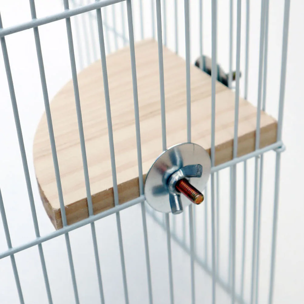 

2Pcs Parrot Exercise Platform Wooden Bird Perch Stand Triangular Wood Platform for Parakeet Cockatiel Bird Cage Training