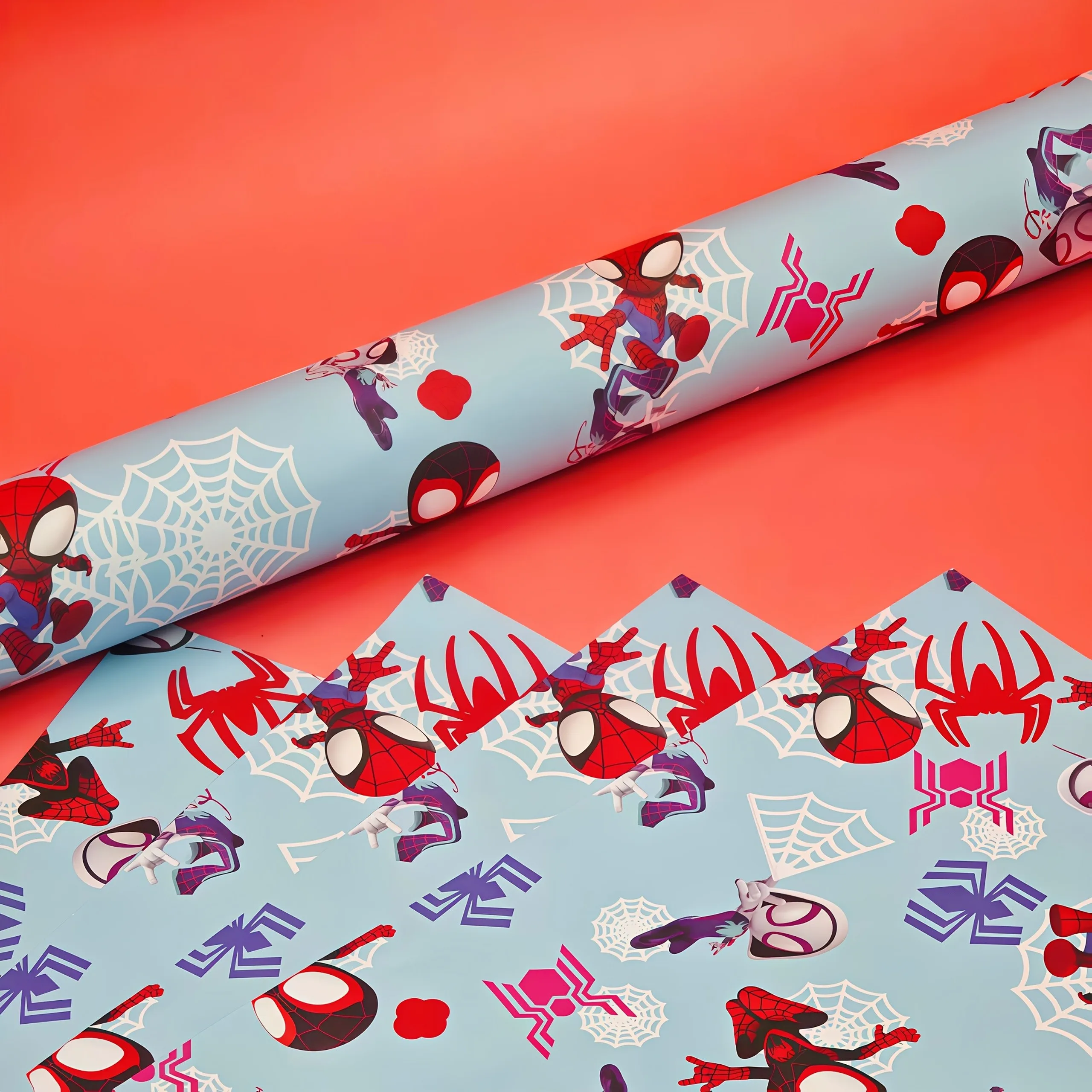 Spider-Man Party Geschenkpapier, Superhelden-Cartoon-Elemente, Geschenkband Nicht Enthalten, DIY Kraftpapier-Verpackung