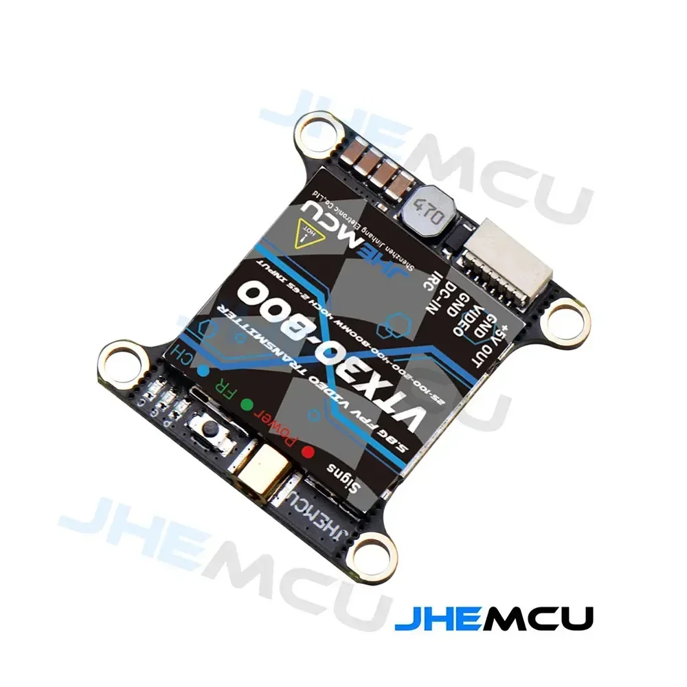 

JHEMCU VTX30-800 5,8G 40CH PitMode 25mW 100mW 200mW 400mW 800mW регулируемый VTX 2-6S 30X30mm для радиоуправляемого FPV гоночного Фристайл дрона