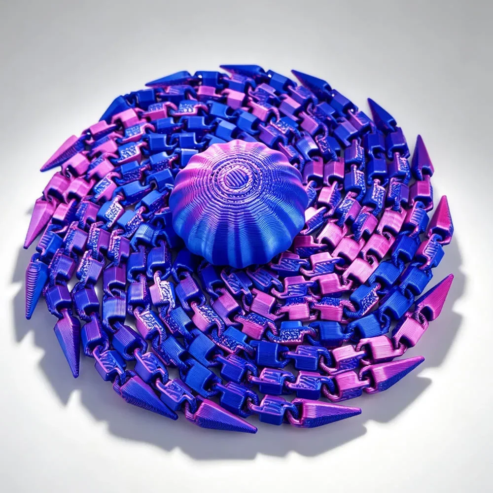 Kreatives 3D-gedrucktes Quallen-Entspannungsspielzeug, Spiralförmiger Oktopus, sensorisches Dekorationsstück, interaktives Stressabbau-Spielzeug, lustiges Spielzeug – Detail 2