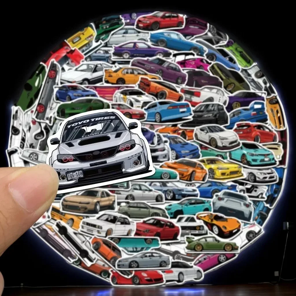 

50PCS JDM Retrofit Stickers - Waterproof Racing Graffiti Decals for Laptop Guitar Bike Skateboard Kid Toy