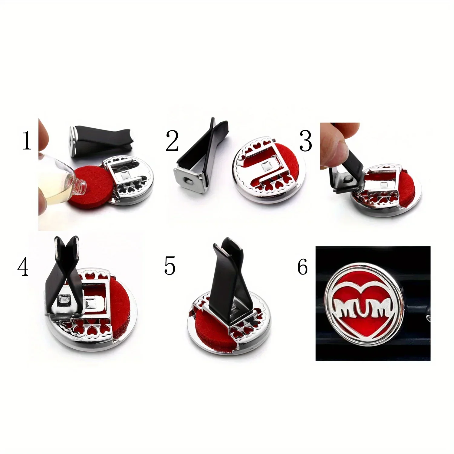 1pc Refillable Car Air Freshener Perfume Diffuser Clip, Auto Air Vent Car Interior Accessories, Car Aromatherapy Diffuser