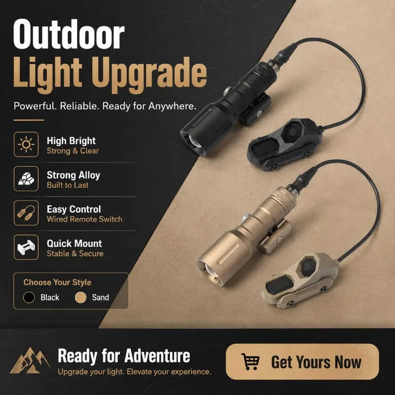 Versatile Bright Hand Torch Alloy Material Multi‑Strobe Accessory Spare Tail Adapter Included