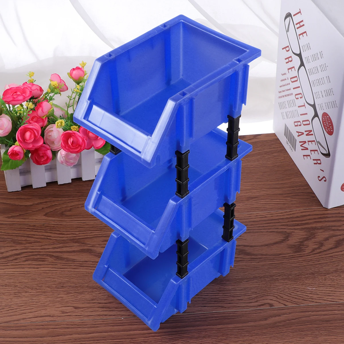 

3 in 1 DIY Thickened Plastic Containers Component Storage Boxes Mini Tool Boxes - 150x110x74mm (Blue)