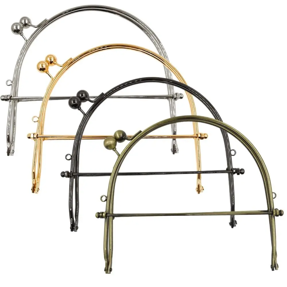 15cm Handbag Clutch Frame Antique Brass Metal Frame Kiss Clasp Bag Purse Handle Parts for Sewing Sewing Supplies