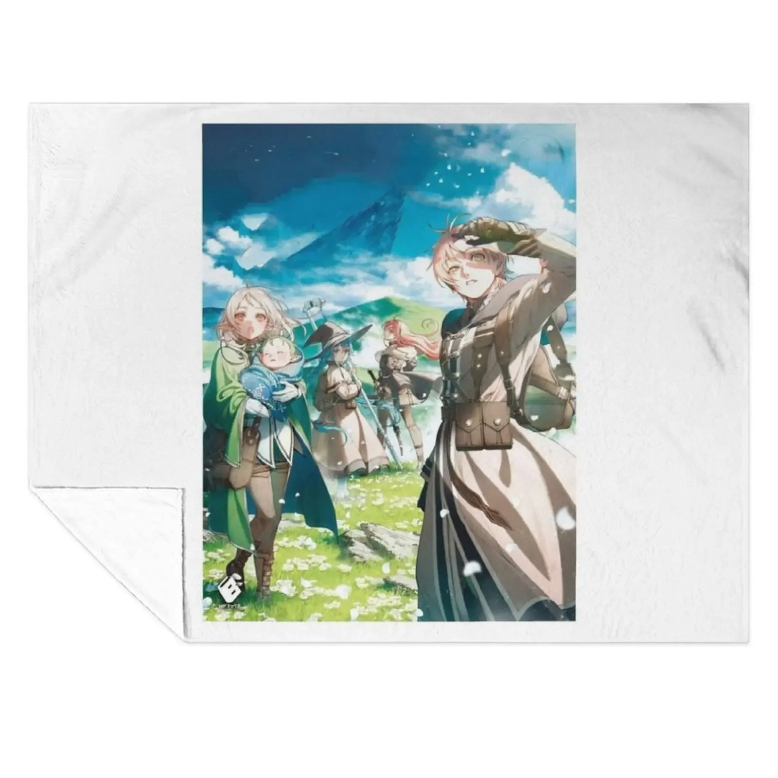 

Mushoku-tensei Throw Blanket Cute manga Decorative Beds Decoratives Blankets