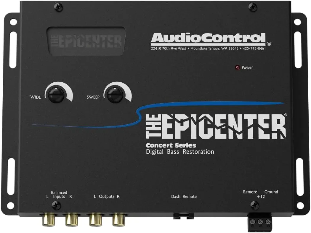 EPICENTER Digital Bass Restoration Control Processor, Car Audio Bass Booster Enhancer with Wired Remote Control (Black)