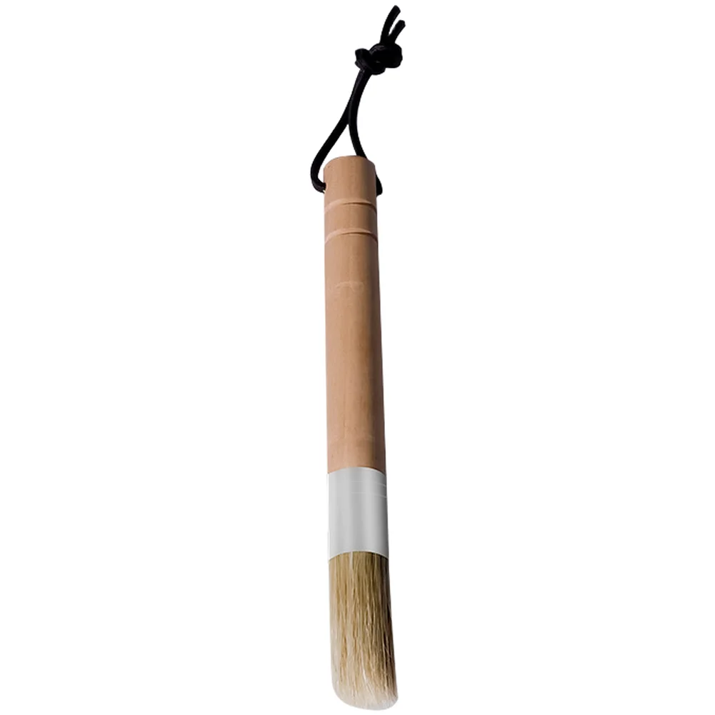 Natural Bristle Coffee Cleaning Brush Walnut Wood Handle With Lanyard For Grinder Tool Kitchen Accessories